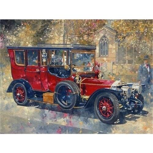 Diamond Embroidery Landscape 5D DIY Diamond Painting Classic Cars Full Square Mosaic Picture of Rhinestone Home Decoration Gift