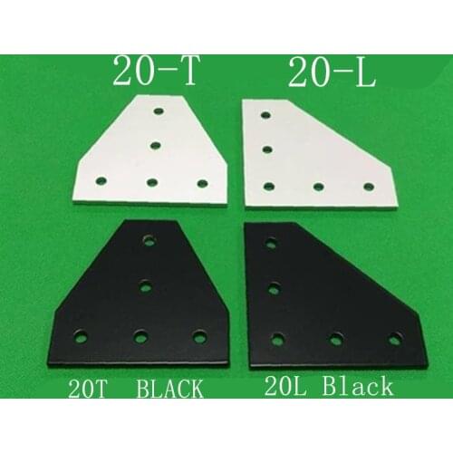 5 Hole 90 Degree Joint Board Aluminum Plate Corner Angle Bracket Connection Joint Strip with 5 holes for Profile 2020 Series