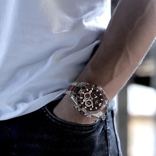 NAVIFORCE Mens Military Sports Watches Analog Quartz Steel Waterproof Watches Multifunction Male Clock Relogio Masculino 2021