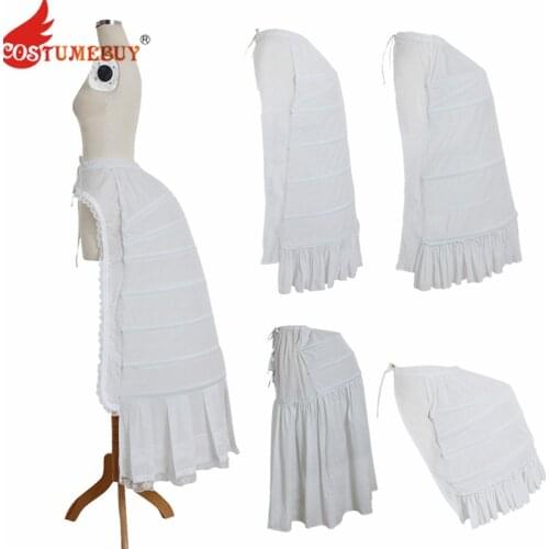 CostumeBuy Women Rococo Victorian Civil War Wedding Dress Cosplay Petticoat Crinoline Underskirt White Cage Frame Pannier Bustle