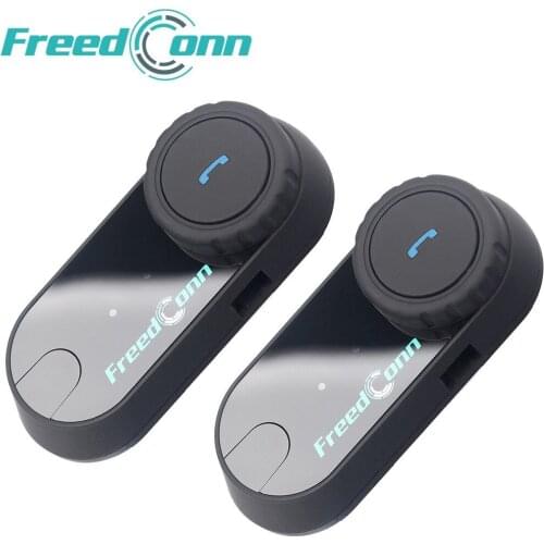 2PCS Original FreedConn TCOM-OS Motorcycle Intercom Bluetooth Helmet Headset 2 Riders FM BT Interphone Intercomunicador