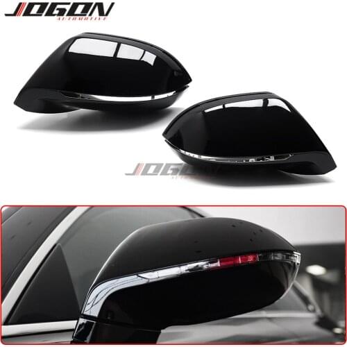 Gloss Black Side Wing Rearview Mirror Cover Caps Case Shell Replacement For Audi A7 S7 RS7 4G8 2010-2017