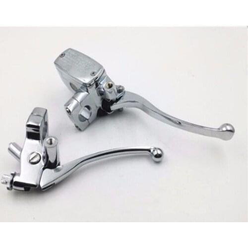 Chrome 7/8 " Brake Clutch Levers For Honda Kawasaki Suzuki Cafe Racer Custom CB
