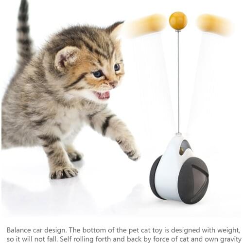 Tumbler Swing Toys for Cats Kitten Interactive Balance Car Cat Chasing Toy With Catnip Funny Pet Products for Dropshipping