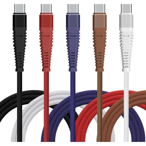 1M 2M 3M Cloth Typec Micro Usb or 8 Pin Data Charging Cable for IPhone 6 6S 7 8 9 IPad Samsung HuaWei Android Phone 100pcs/lot