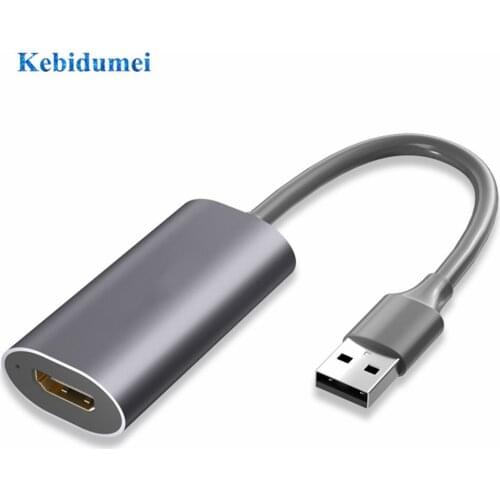 Game Capture Card USB 2.0 HDMI-compatible Video Capture Box 1080p 60fps HD for Live Streaming Broadcast Teaching Recording