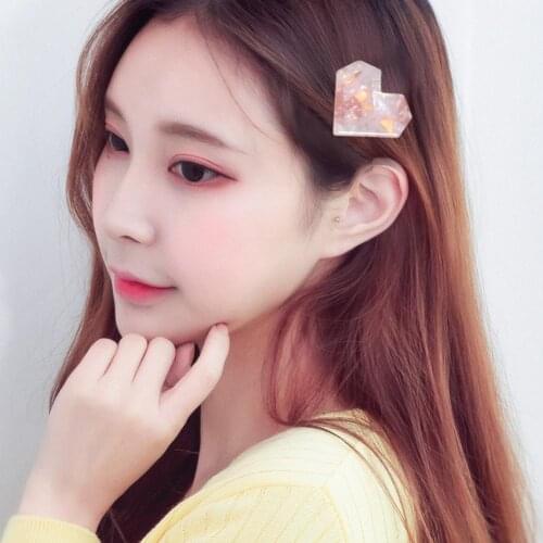 2Pcs Love Heart Shape Hairpins Hair Clips for Women Girls Metal Hairgrip Hairpin Hair Pins Barrettes Headwear Hair Accessories