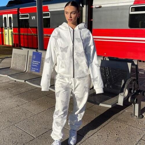 2 Piece Sets Hot Sale Women Sports Tracksuits 2021 Fashion Hooded Neck Long Sleeves Coat Tops And Pencil Pants Set Sexy Party