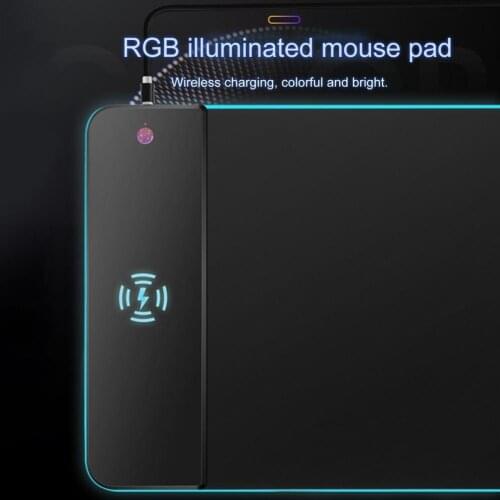 Mouse Mat Waterproof Multifunctional 10W RGB Gaming Wireless Charging Computer Mousepad for Office