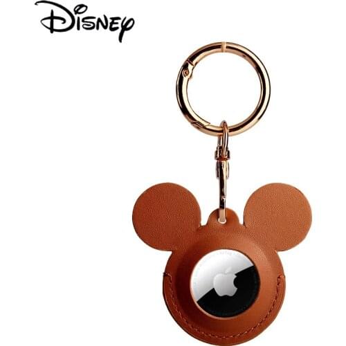 Disney Mickey Minnie leather for airtags case for Apple anti-lost device protective shell iPhone tracker keychain leather