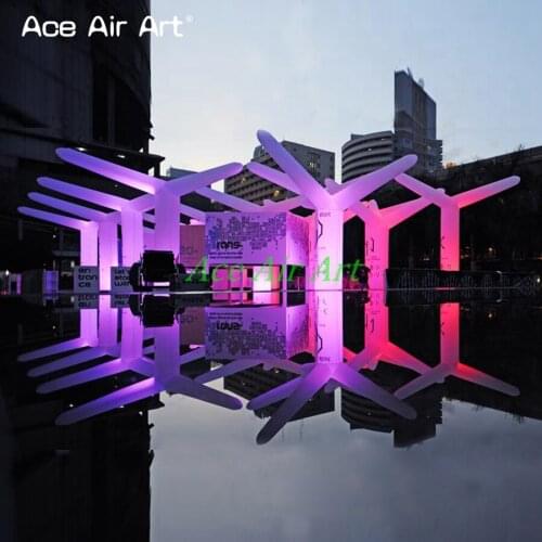 Beautiful charming advertising inflatable led lighting pillars inflatable pillars for stage decorations and parties