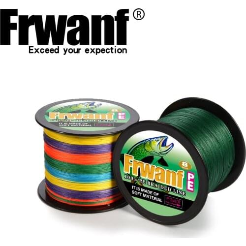 Frwanf 8 Strands 1000m 8 Braid Multifilament Fishing Line 6-300LB pe super braided wires 0.1 0.2 0.3 0.4 0.5 0.63 0.75 0.8 1.0mm