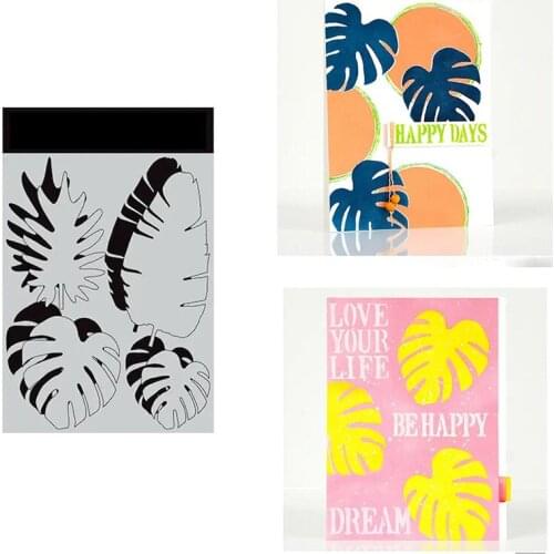Small Stencil Tropical Leaves 2021 New DIY Metal Cutting Stencil Diary Scrapbooking Easter Craft Engraving Making