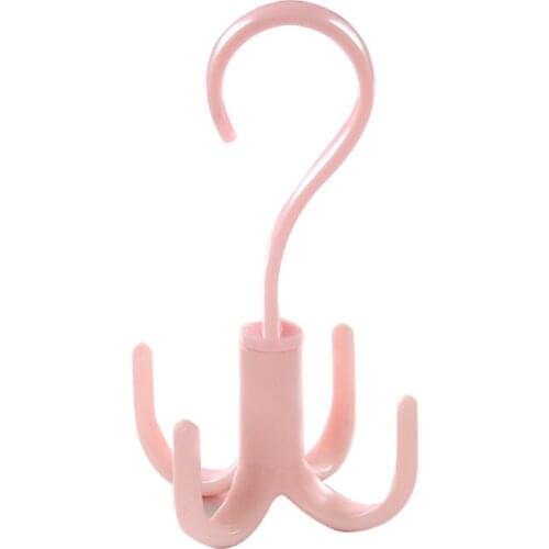 Multifunction 360-Degree Rotatable Belt Tie Scarf Bag Hanger Four-Claw Hanger Home Clothes Shoes Trifles Organizers Storage Rack