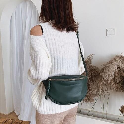 Fashion Women Waist Bag Fanny Pack Large Capacity Crossbody Chest Bags Banana Pack PU Leather Ladies Belt Bag Waist Pack