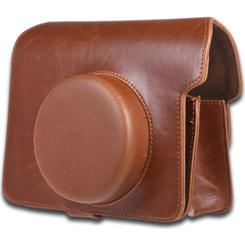 PU Leather Camera Shoulder Strap Bag Case For Fuji Fujifilm Polaroid Instax Wide 300 Camera Carry Protective Case Pouch