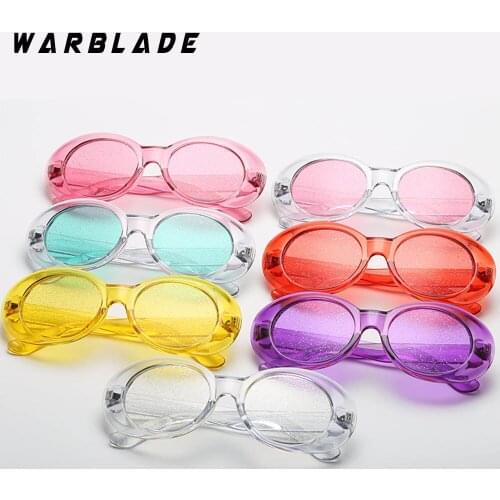 WarBLade New Oval Sunglasses For Women Gorgeous Granulated Lens Color Plastic Sexy Brand Top Sun Glasses For Male Oculos De Sol