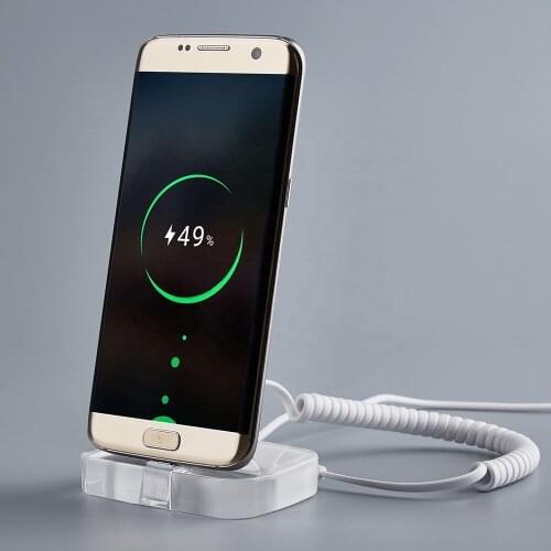 Smartphone store loss prevention Phones display alarm stand cell phone charger device mobile phone anti theft holder