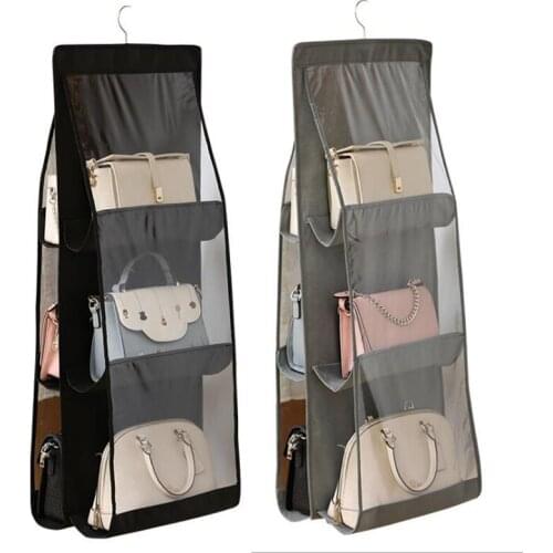 Hanging Handbag Transparent Storage Bag Organizer for Wardrobe Closet Door Wall Clear Sundry Shoe Bag with Hanger Pouch LT067