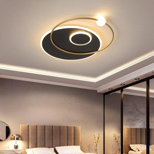 Lamp luxury ceiling lamp round simple modern room nordic atmosphere led study net red creative bedroom lamp