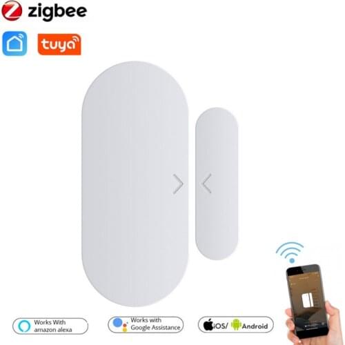 ZigBee Smart Door Window Sensor Home Security,SmartLife Tuya APP Remote Control,Alexa Google Home Voice Control