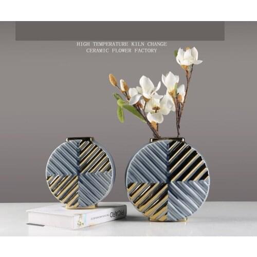 Round Moon Vase Ceramic Vase New Design Hotel Vase Exclusive