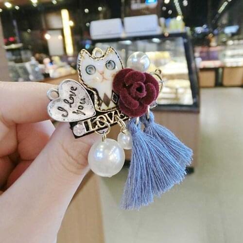 Vintage Handmade Camellia Luxury Brand Jewlery Style Flowers Lapel Pins 5 Pearls Brooches Flower Broche Broach Jewelry For Wo