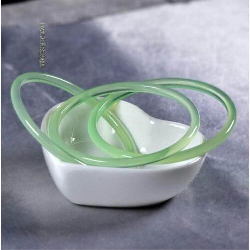 Fine jewelry Natural Pink round agate women jade bangle fashion womans jewelry 58-62mm free shipping