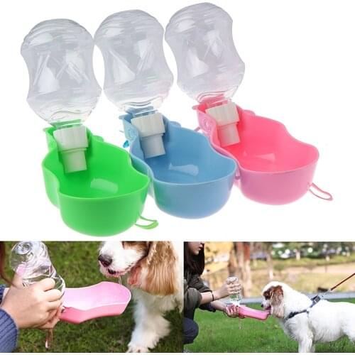1pcs Pet Dog Water Bottle Travel Puppy Drinking Bowl Cup Outdoor Feeder Dispenser(Color Random)