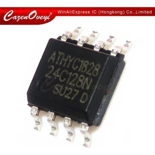 10pcs/lot New AT24C128 24C128 AT24C128N AT24C128AN AT24C128N-10SU-2.7 memory IC SOP-8 In Stock