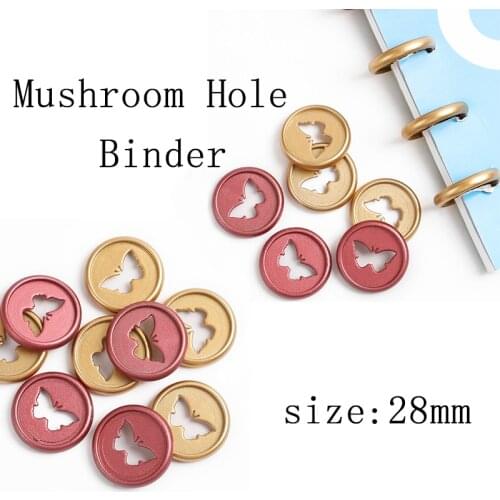 100pcs 28mm Notepad Plastic Disc Binder Ring Binder Buckle DIY 360 Degree Foldable Mushroom Hole Color Learning Binding Supplies