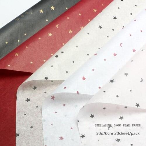 20sheet Tissue Paper 50x70cm Craft Paper Flower Bouquet Gift Wrapping Paper Wine Decor Handmade Paper Festive Party Supplies