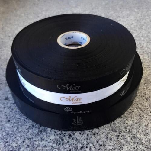 200 yards customize your own logo Satin Ribbons DIY Handmade Crafts Christmas Wedding Birthday Party Gift Wrapping Ribbon white