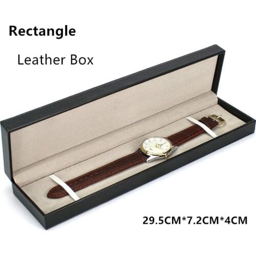 2021 Black Leather Watch Box Fashion Single Watch Storage Case For Mens Watch Can Customize LOGO A088