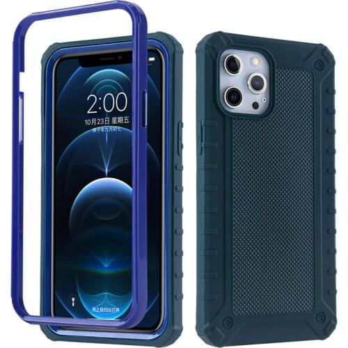 3 In 1 Armor 360 Full Protective Shockproof Phone Case For iPhone 12 11 Pro Max X XR XS Max 12 Mini 7 8 Plus Bumper Back Cover