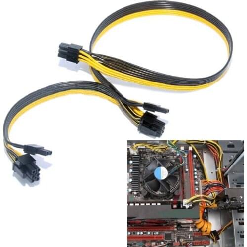6 Pin to Dual 8 Pin (6+2) PCI Express Power Adapter Cable for EVGA Modular Power Supply Cable for Graphics Video Card 8 Splitter