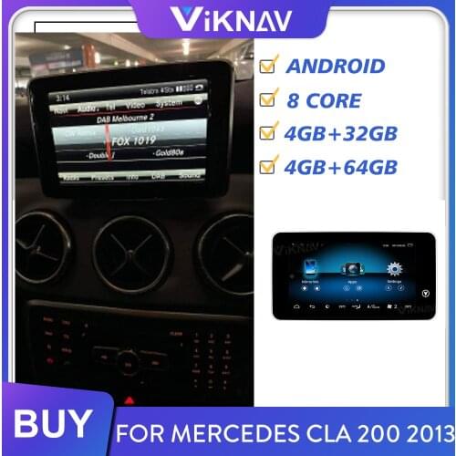 2 din car radio for Mercedes CLA 200 2013 android auto stereo receiver car audio multimedia player GPS navigation screen