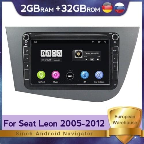 Android 9.1 Car Radio For Seat Leon 2 2005 2006 2007 2008 2009 2010 2011 2012 GPS Navigation car audio stereo Canbus WIFI USB