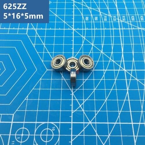 Free Shipping ABEC-5 10pcs 625 ZZ Miniature double sealed steel deep groove ball bearing 625ZZ 5*16*5 mm for 3D printer 625 Z