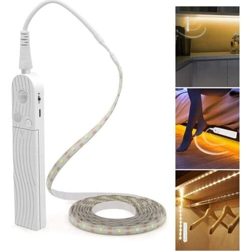 10Ft LED Under Cabinet light Strip Lamp Wireless PIR light kitchen Stairs Bed Wardrobe cabinet light With Motion Sensor