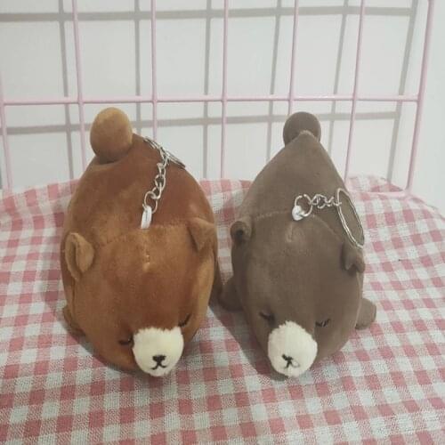 Four-way stretch Super soft squinting bear pendant plush toy keychain bag car ornament Soothing doll christmase interesting gift