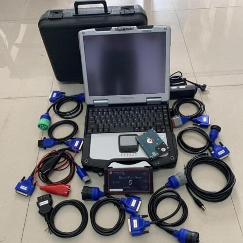 Dpa5 truck diagnostic tool cnh dpa5 adapter scanner software hdd with laptop cf-30 touch screen used computer full set