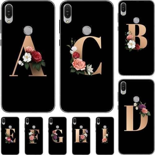 For Asus Zenfone Max Pro M2 ZB630KL ZB631KL X01BDA 6.3" Case Cute Lovely Cartoon Flower Black Letters Soft Silicone Cover