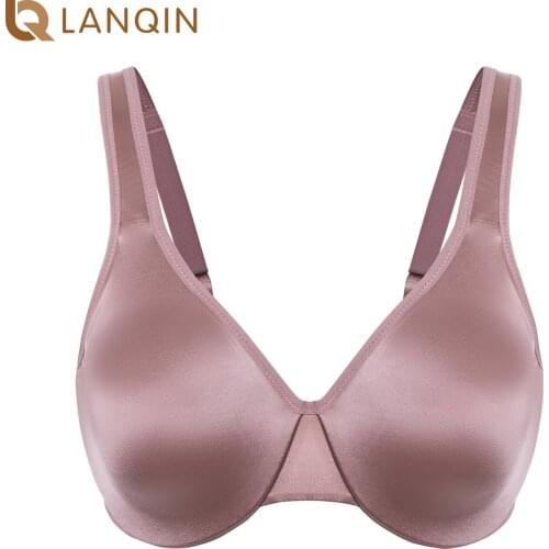 Womens Seamless Plus Size Minimizer Underwire Full Coverage Bra 32-44 B C D E F G H