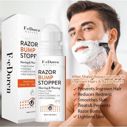 90ml Anti Ingrown Hair Essence Moisturizing Dark Spot Remover Skin Care Razor roller ball Aftershave for Men Women