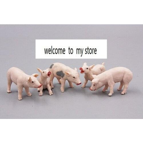 Solid pvc figure animal model toy pig family 5pcs/lot