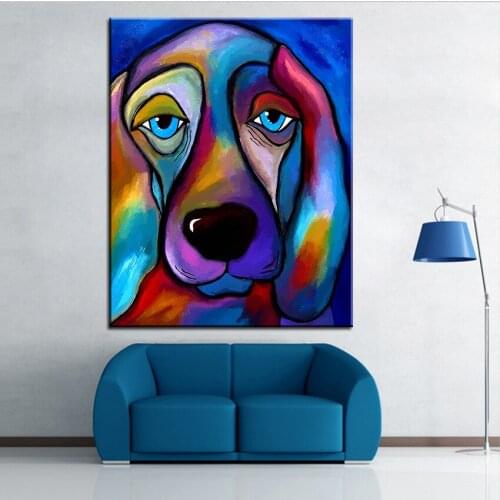 Large size Printing Oil Painting Wall painting the regal beagle dog POP Art Wall Art Picture For Living Room painting No Frame