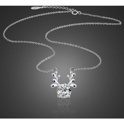 Glittering Zircon Necklace 100% 925 Sterling Silver Chain Women Choker Necklace Collier Femme Bohemian Silver Jewelry Gift