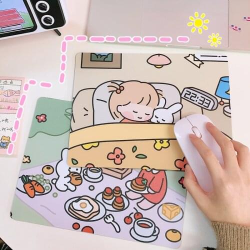 Cute Cartoon Creative Mini Computer Mouse Pad Cute Girl MousePad Gaming Table Mat