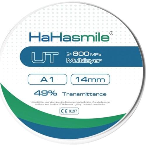 HaHasmile UT-Multilayer 98-A1 Laboratorio Dental For Anterior And Anterior Bridge And Veneer 12mm/14mm/16mm/18mm/20mm/22mm/25mm